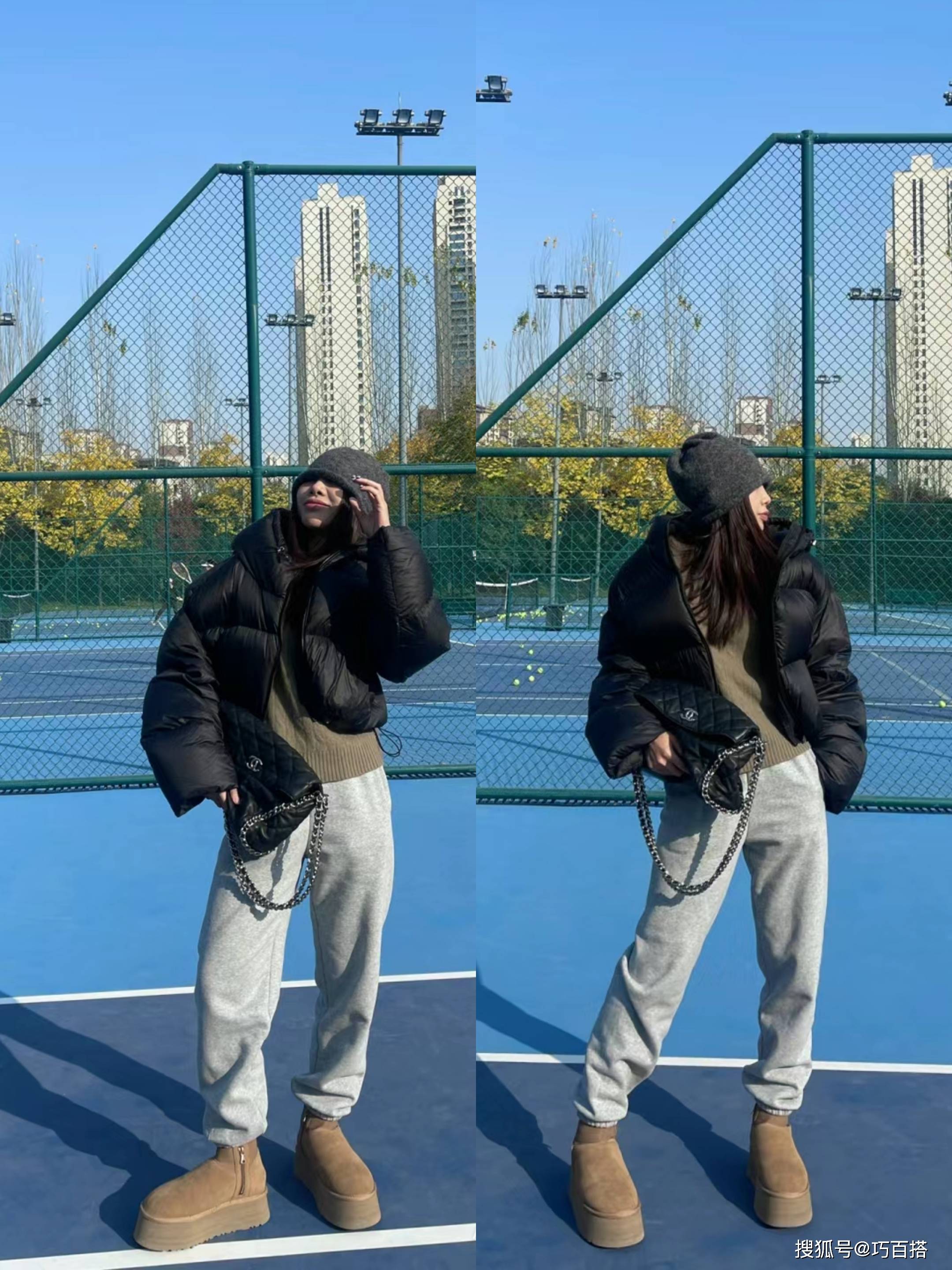 超短羽绒服+运动裤终于爆了！今年过年这样穿清爽干净又能锁温(图4)