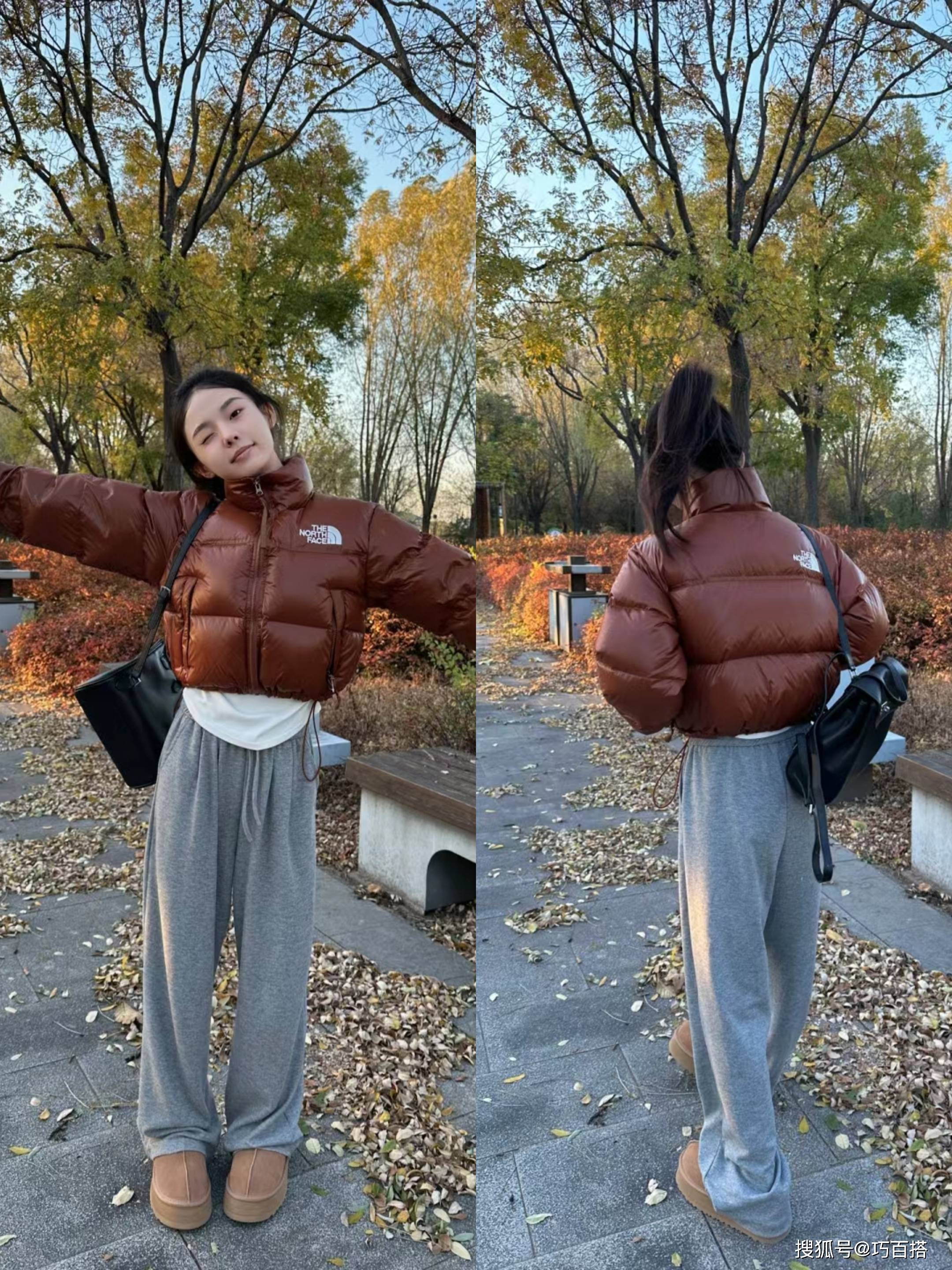 超短羽绒服+运动裤终于爆了！今年过年这样穿清爽干净又能锁温(图3)