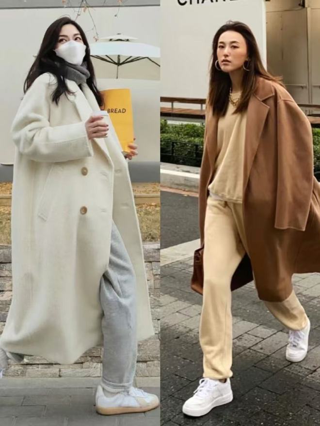 被重庆女生惊艳了！满大街都是“大衣+运动裤”洋气显高还保暖(图7)