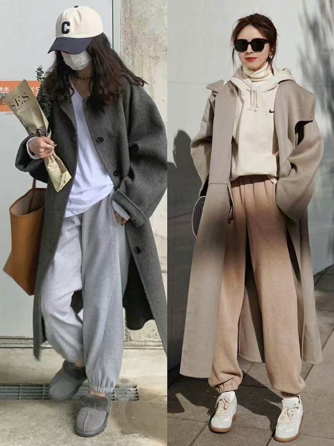 被重庆女生惊艳了！满大街都是“大衣+运动裤”洋气显高还保暖(图9)